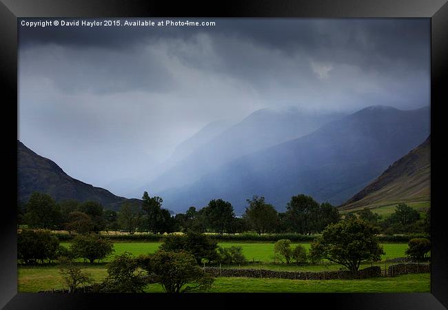  Incoming Weather in the English Lakes Framed Print by David Haylor