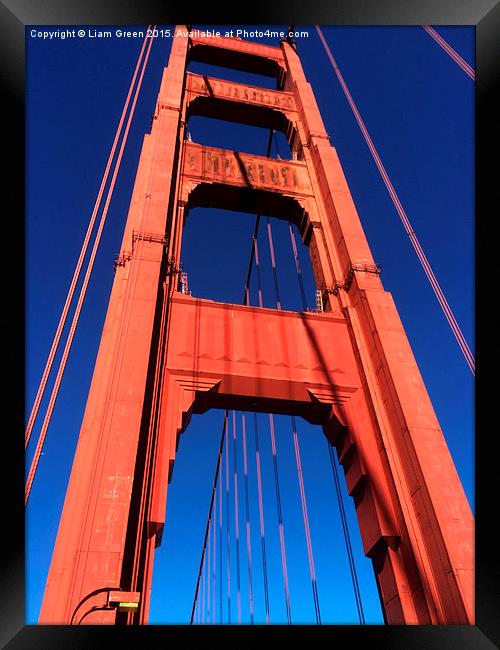 San Francisco Bridge (Gold Gate)  Framed Print by Liam Green