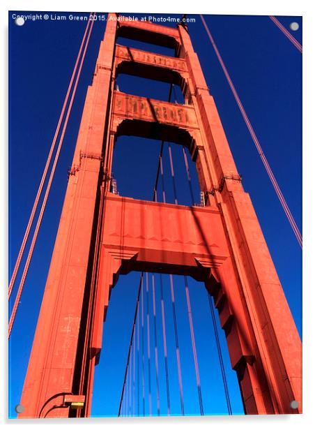 San Francisco Bridge (Gold Gate)  Acrylic by Liam Green