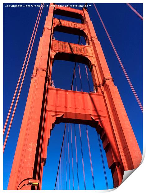 San Francisco Bridge (Gold Gate)  Print by Liam Green