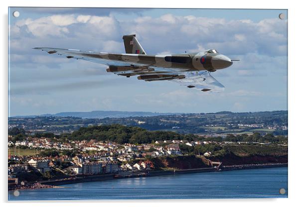 Vulcan Bomber XH558 Dawlish 2015 Acrylic by Oxon Images