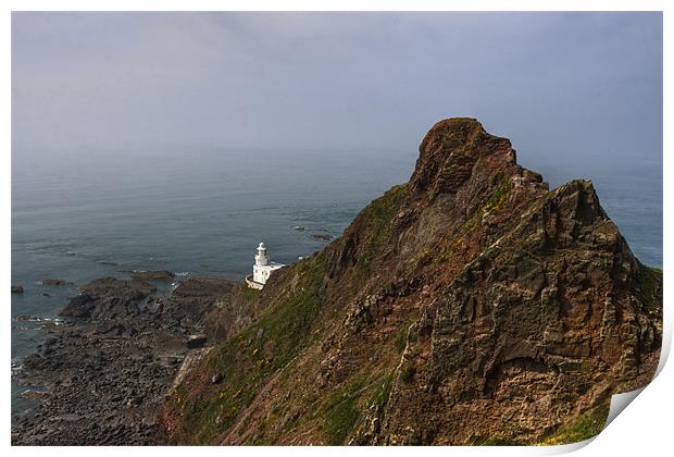Hartland Point Lighthouse Print by Mike Gorton