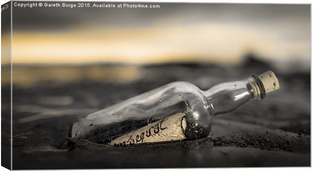 Message In A Bottle Canvas Print by Gareth Burge Photography