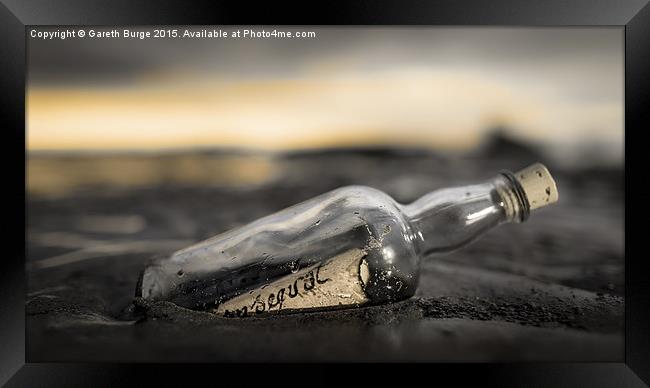 Message In A Bottle Framed Print by Gareth Burge Photography