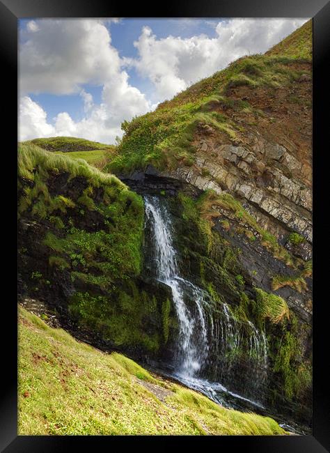 Waterfall Framed Print by Mike Gorton