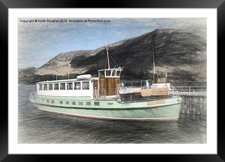 Ullswater Steamer Framed Mounted Print by Keith Douglas