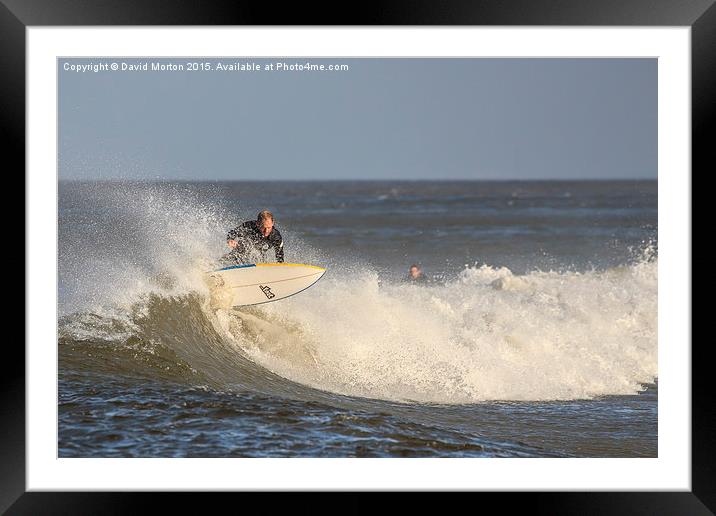  Surfer at Lynmouth Framed Mounted Print by David Morton