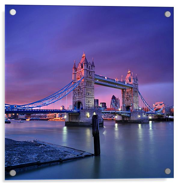 London Tower Bridge Acrylic by Sebastian Wuttke