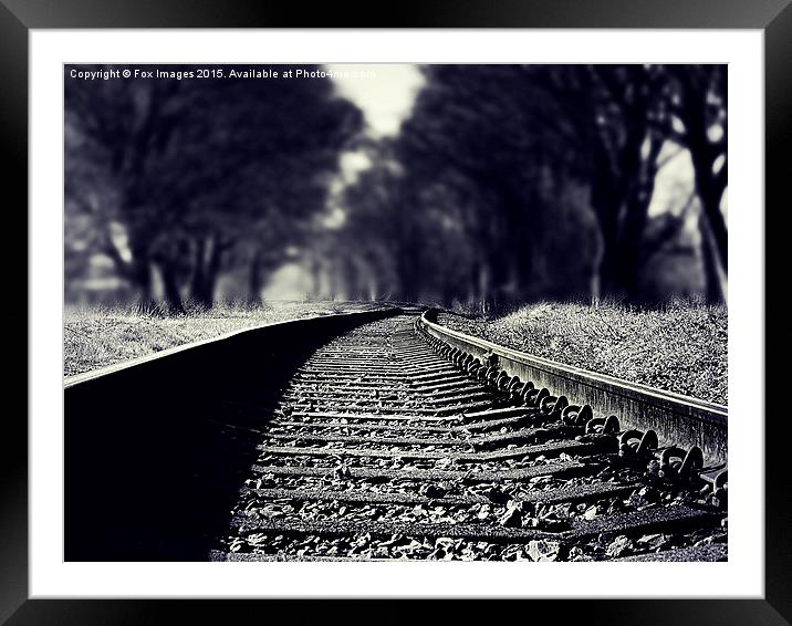   Old Train lines Framed Mounted Print by Derrick Fox Lomax