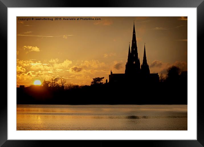Cathedral and Stowe Pool at Sunset Framed Mounted Print by rawshutterbug 