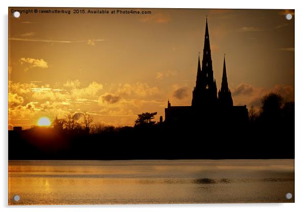 Cathedral and Stowe Pool at Sunset Acrylic by rawshutterbug 
