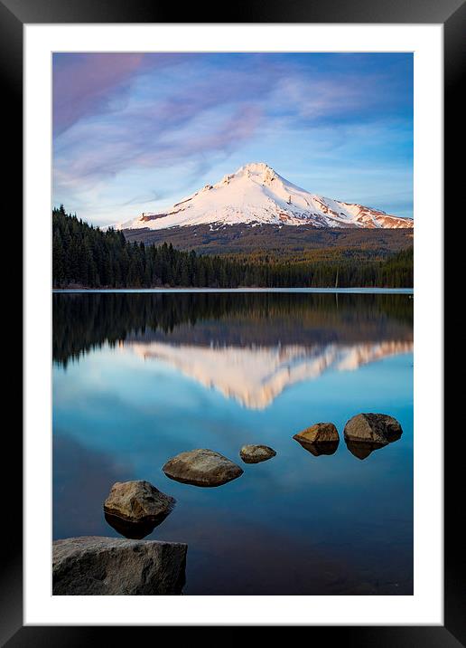 Mt Hood Reflections Framed Mounted Print by Brian Jannsen