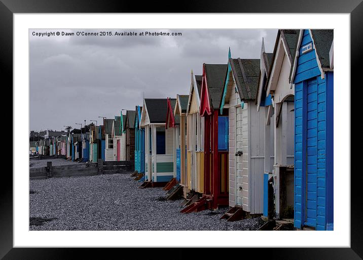  Southend Beach Huts Framed Mounted Print by Dawn O'Connor