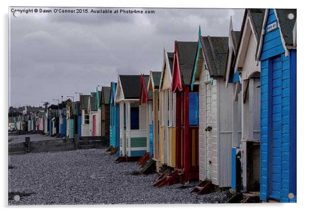  Southend Beach Huts Acrylic by Dawn O'Connor