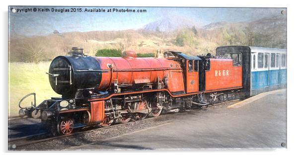  River Mite Steam Engine Acrylic by Keith Douglas