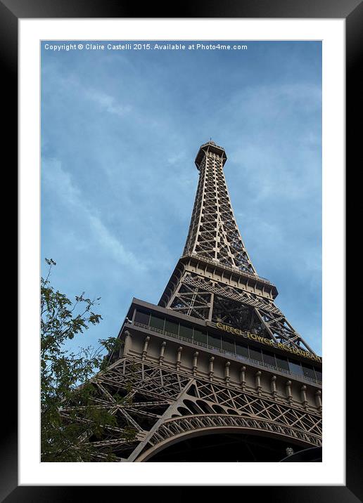 Paris - Las Vegas Framed Mounted Print by Claire Castelli