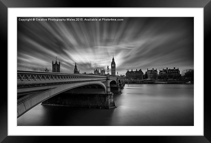 Westminster Bridge and Big Ben Framed Mounted Print by Creative Photography Wales