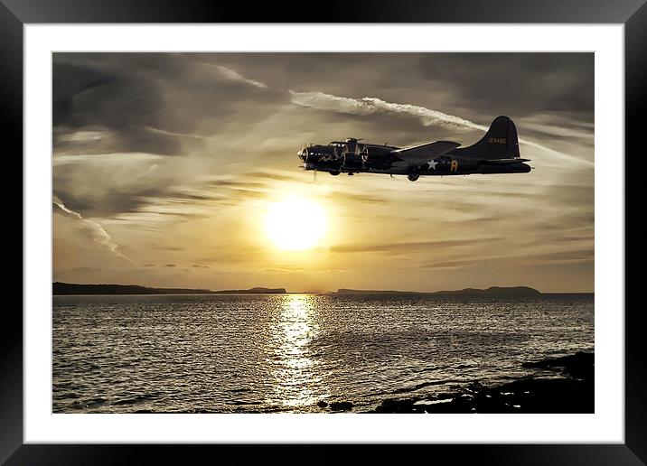 Flying fortress Framed Mounted Print by Sam Smith