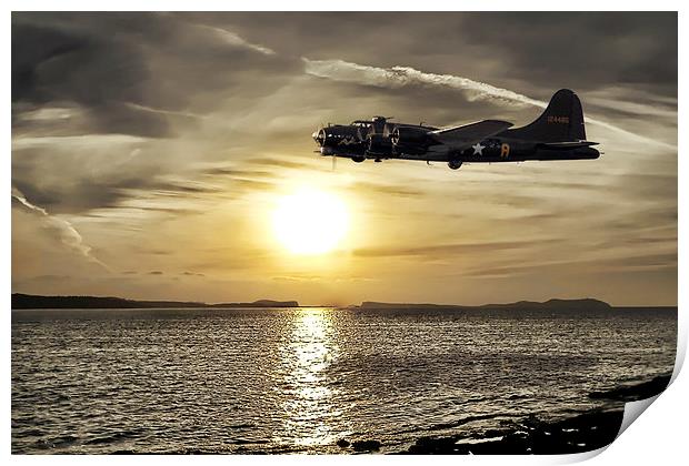 Flying fortress Print by Sam Smith