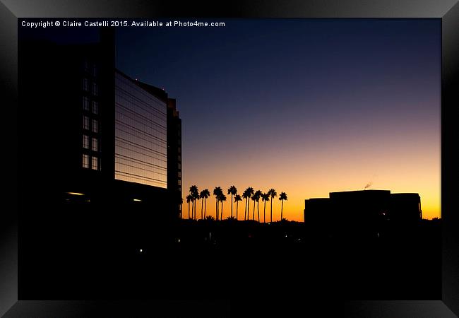  Sunrise on the Strip Framed Print by Claire Castelli
