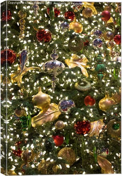  Christmas lights Canvas Print by Claire Castelli