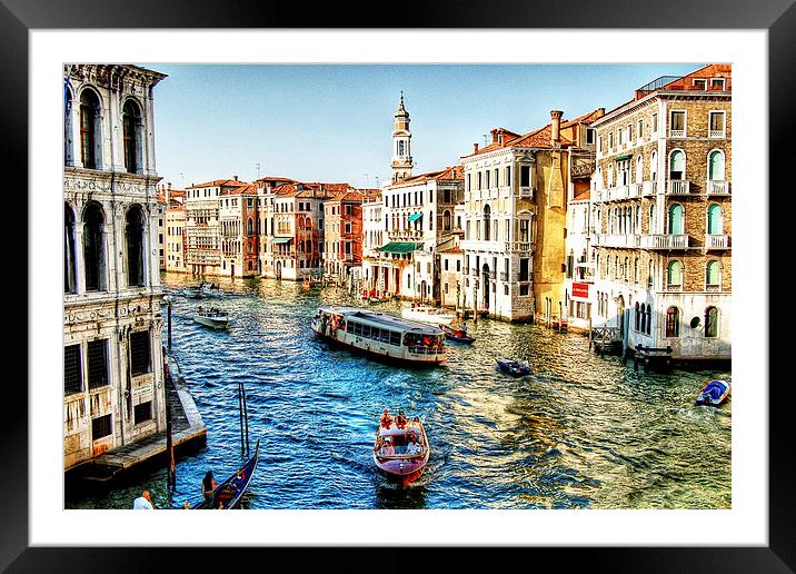  Venice Grand Canal Framed Mounted Print by Rob Medway