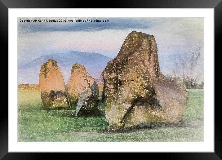 Standing stones Framed Mounted Print by Keith Douglas