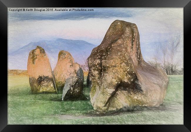 Standing stones Framed Print by Keith Douglas