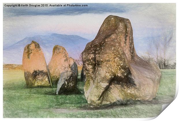 Standing stones Print by Keith Douglas