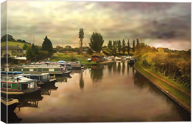  The Canal at Dawn . Canvas Print by Irene Burdell