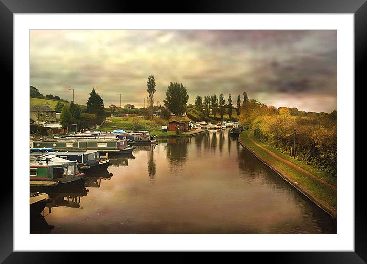  The Canal at Dawn . Framed Mounted Print by Irene Burdell