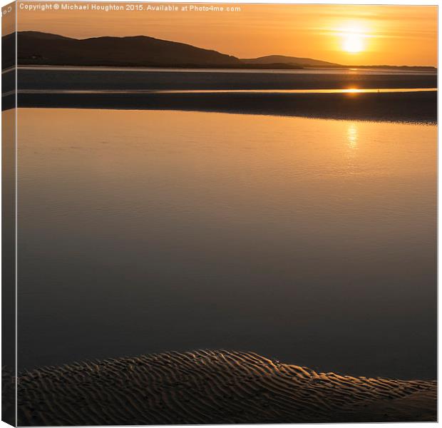  Seilebost Sunset Canvas Print by Michael Houghton
