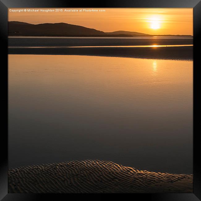 Seilebost Sunset Framed Print by Michael Houghton