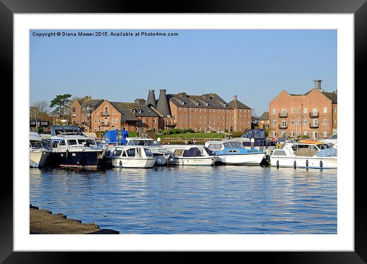  Oulton Broad Framed Mounted Print by Diana Mower