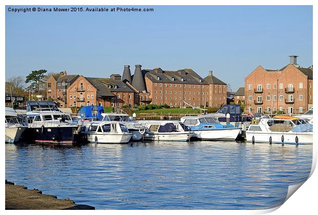  Oulton Broad Print by Diana Mower