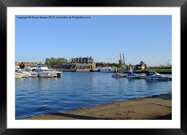  Oulton Broad Suffolk Framed Mounted Print by Diana Mower
