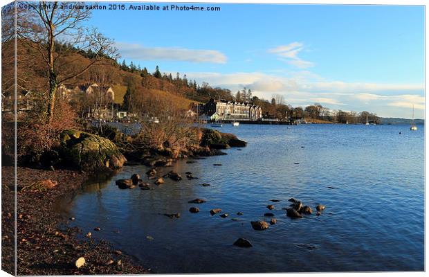 AMBLESIDE SHORE Canvas Print by andrew saxton