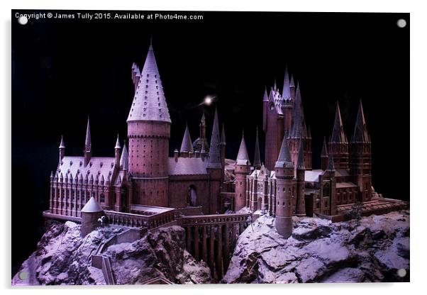  Night time at Hogwarts castle. Acrylic by James Tully