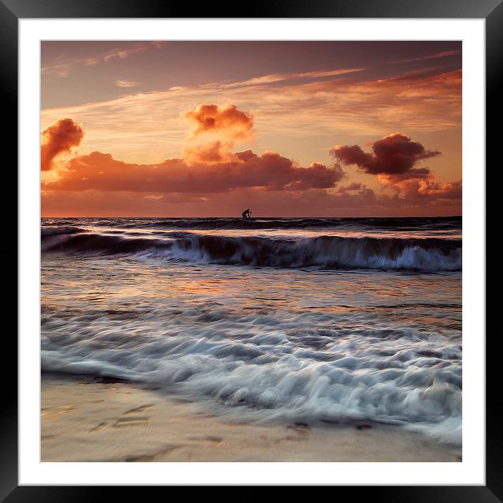  Paddle Boarding the Steps of the Sea Framed Mounted Print by Jennie Franklin