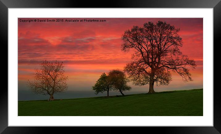 sunset in the Vale of Appleby  Framed Mounted Print by David Smith