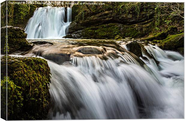 Janet's Foss Waterfall Canvas Print by David Lewins (LRPS)