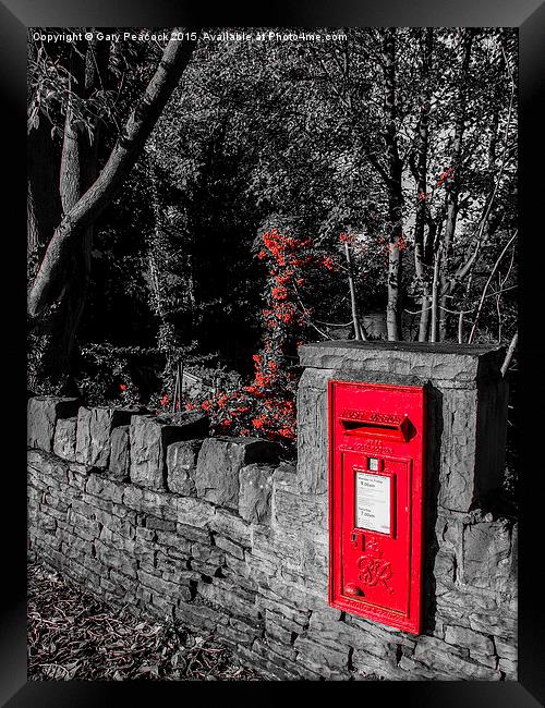 Postbox in red Framed Print by Gary Peacock