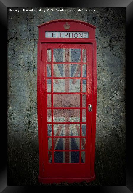 Red Telephone Box Framed Print by rawshutterbug 