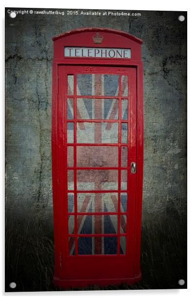 Red Telephone Box Acrylic by rawshutterbug 