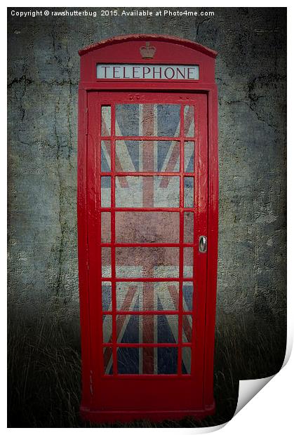 Red Telephone Box Print by rawshutterbug 