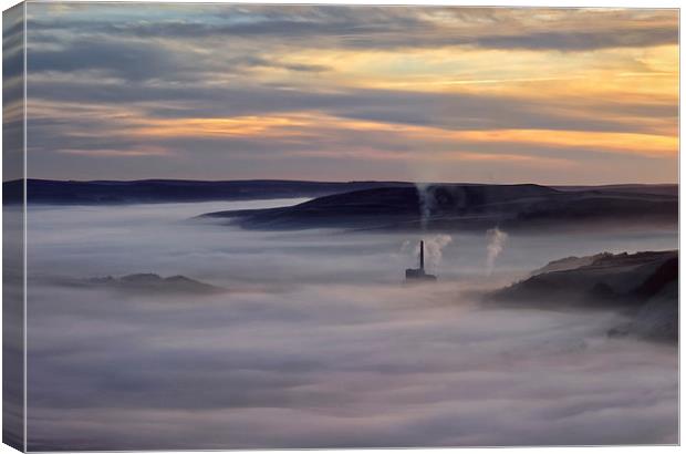 Inversion Sunrise in the Hope Valley  Canvas Print by Darren Galpin