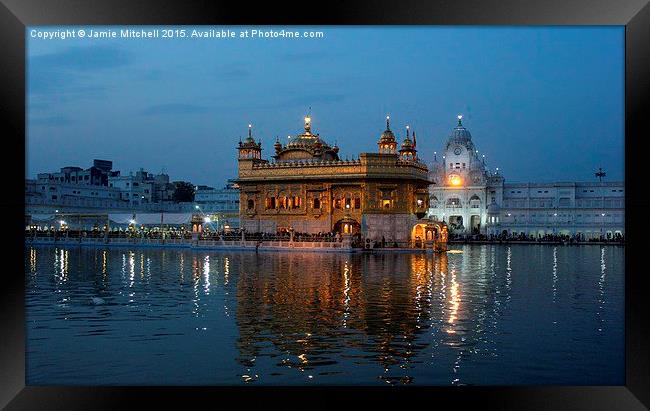  The Golden Temple Framed Print by Jamie Mitchell