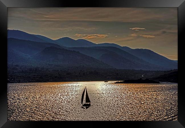 Sunset on the Dalmatian Coast Framed Print by Tom Gomez