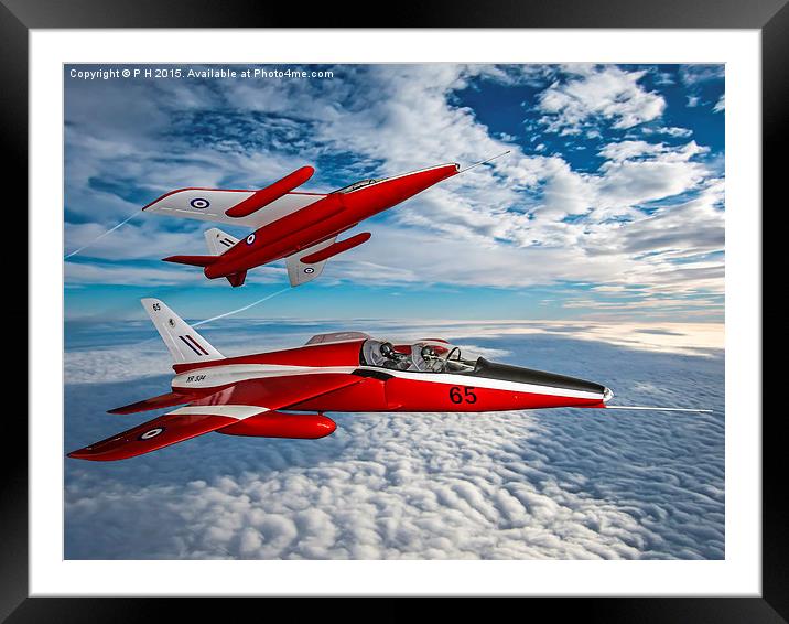  Fast Jet Pilot Framed Mounted Print by P H