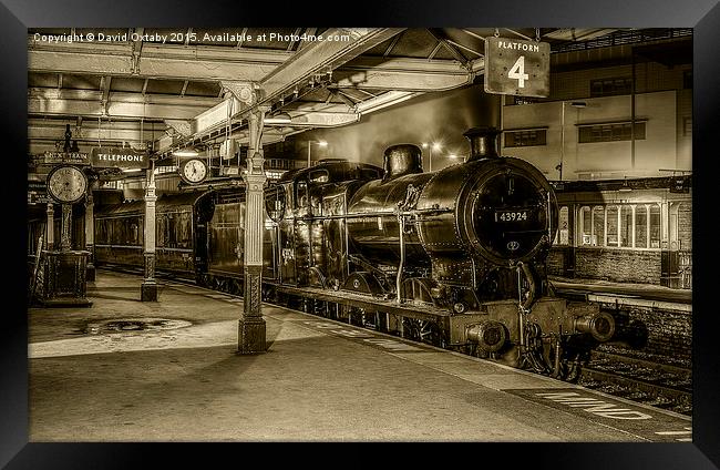 43924 at Keighley Station  Framed Print by David Oxtaby  ARPS